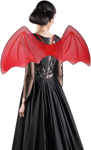 ALIBBON Bat Wings Costume Chiffon Bat Wings Clothes for Women, Bat Wings Dress Up Accessories