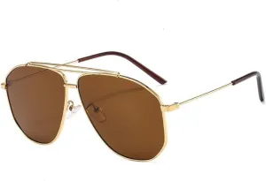 Alloy Polygon Sunglasses For Men Sun Glasses Women Retro Pink Clear Oversize Shades