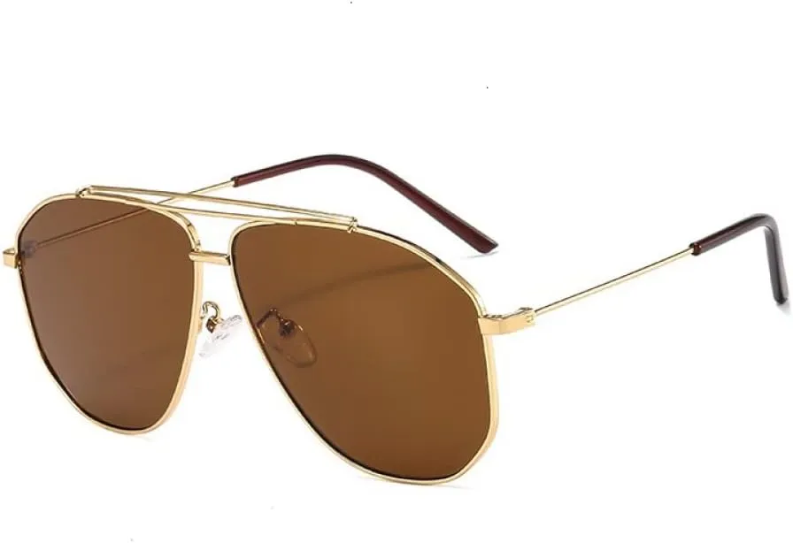 Alloy Polygon Sunglasses For Men Sun Glasses Women Retro Pink Clear Oversize Shades