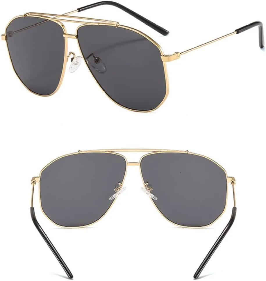 Alloy Polygon Sunglasses For Men Sun Glasses Women Retro Pink Clear Oversize Shades