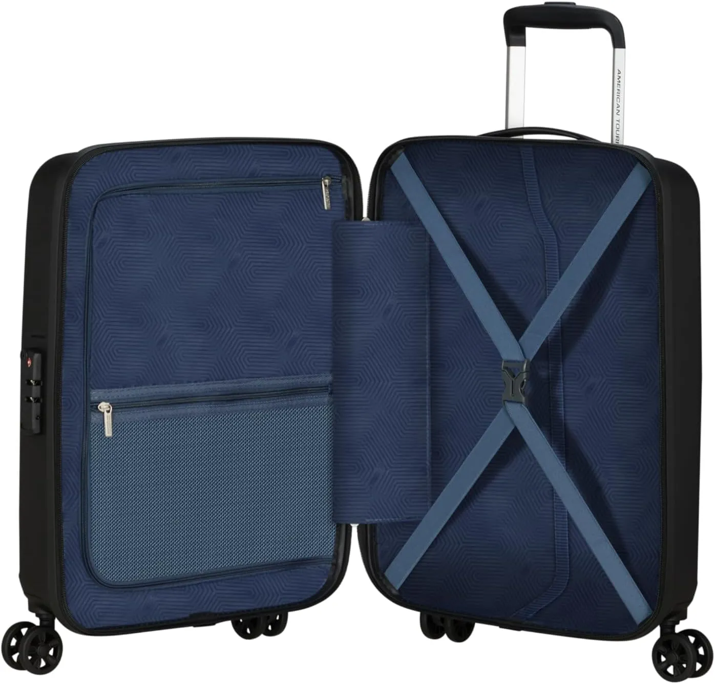 American Tourister Carry-on Luggage, Black (Black), S (55 cm-32 L)