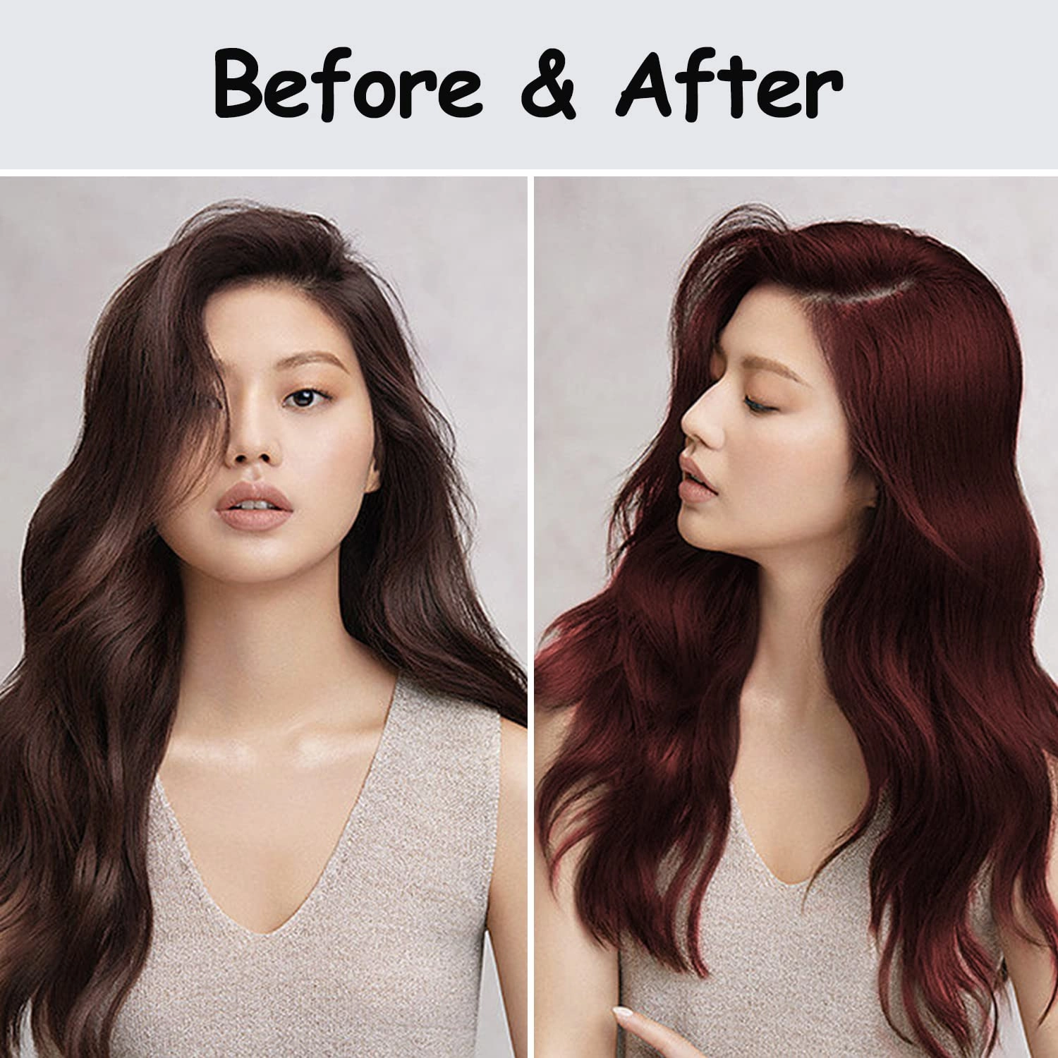 Argan Oil Grape Red Semi-Permanent Hair Color Shampoo, 3-in-1 Hair Dye, Easy to Use, 16.9 Fl Oz (Dark Wine Red)