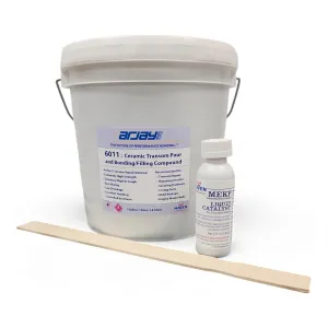Arjay 6011 Ceramic Pourable Transom Repair Epoxy 1-Gallon Kit (Parts A & B) for Boats & Ships, Power Boats, Wood, Plywood Transom with Catalyst and Mixing Stick