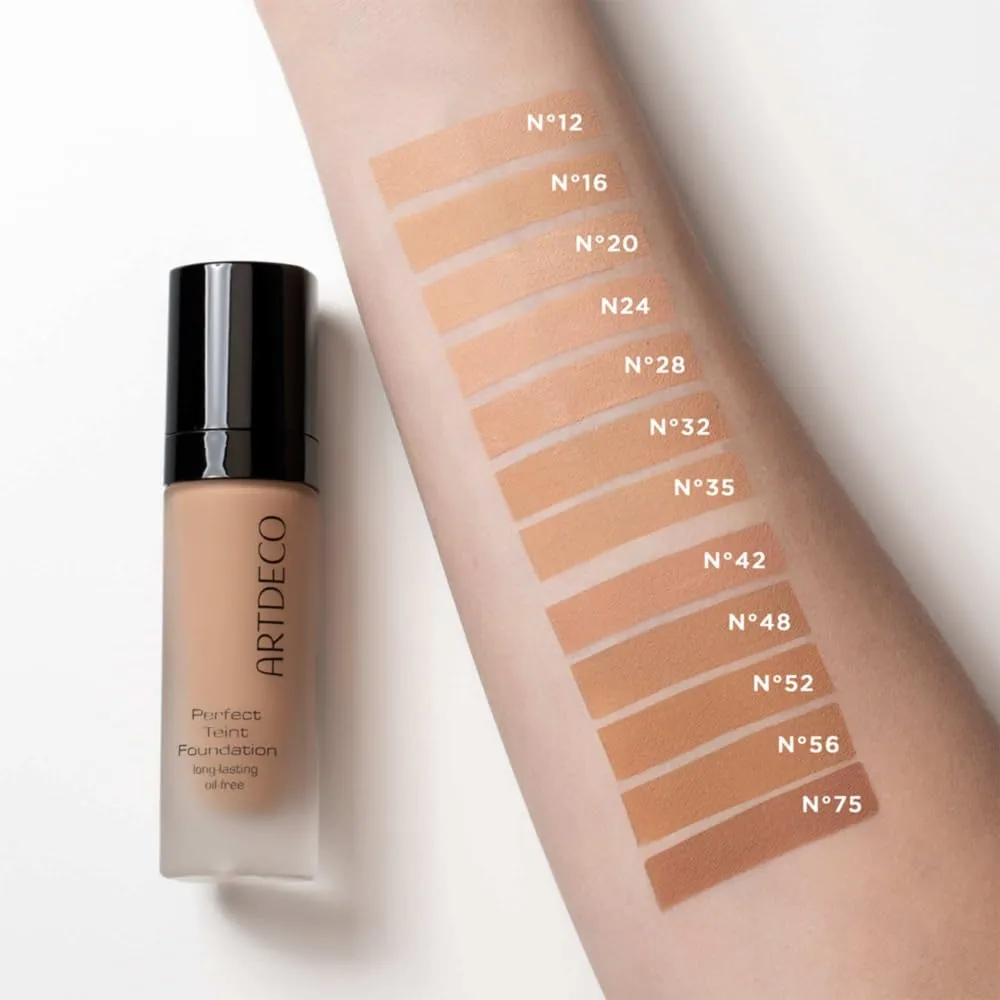ARTDECO Perfect Teint Foundation - Cool Cashew N°32 - Lightweight Liquid Formula - Medium to Full Coverage - Without Mask-Like Effect - Conceals Imperfections - Vegan Makeup - Hyaluron - 0.67 Fl Oz