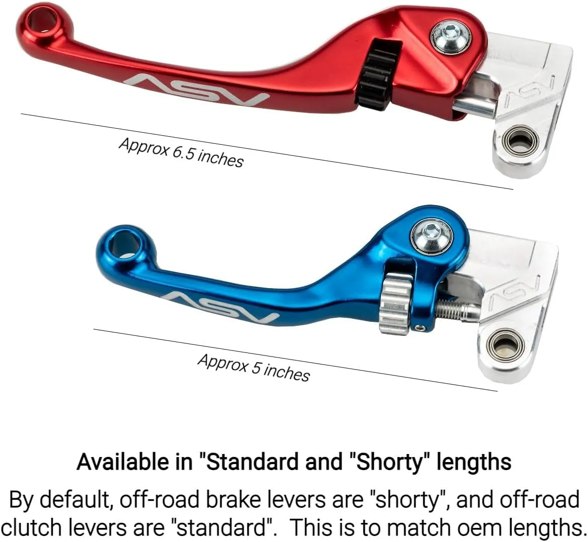ASV Unbreakable F4 Quad Brake Lever # BQF4A2 - Shorty Red