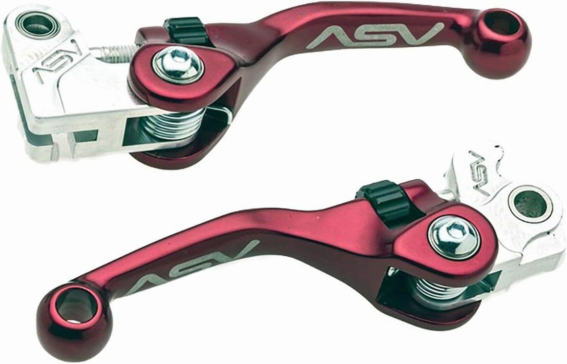 ASV Unbreakable F4 Off-Road Clutch and Brake Lever w/Perch # BC F40106SX - Shorty Red