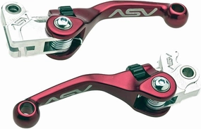 ASV Unbreakable F4 Off-Road Clutch and Brake Lever w/Perch # BC F40106SX - Shorty Red