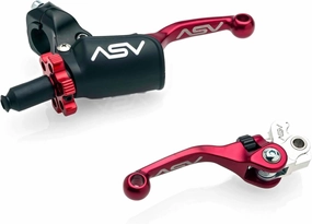 ASV Unbreakable F4 Off-Road Clutch and Brake Lever w/PRO Perch # BC F41306PX - Shorty Red