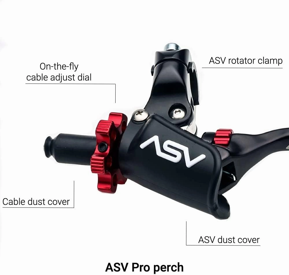 ASV Unbreakable F4 Off-Road Clutch and Brake Lever w/PRO Perch # BC F41306PX - Shorty Red