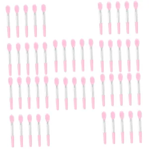 balacoo 50pcs Silicone Lip Brush for Makeup Application Versatile Eyeshadow and Lip Mask Brushes Lightweight and Portable Cosmetic Tools for Salon Home Use