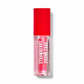 Bath & Body Strawberry Pound Cake Lip Oil - .10 fl oz / 3 mL, Heart Shaped Tube (Packaging Styles May Vary)