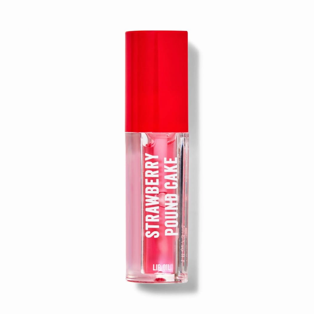 Bath & Body Strawberry Pound Cake Lip Oil - .10 fl oz / 3 mL, Heart Shaped Tube (Packaging Styles May Vary)