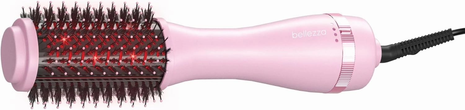 Bellezza Infrared Blowout Brush | 2" Professional Hot Brush (Pink)