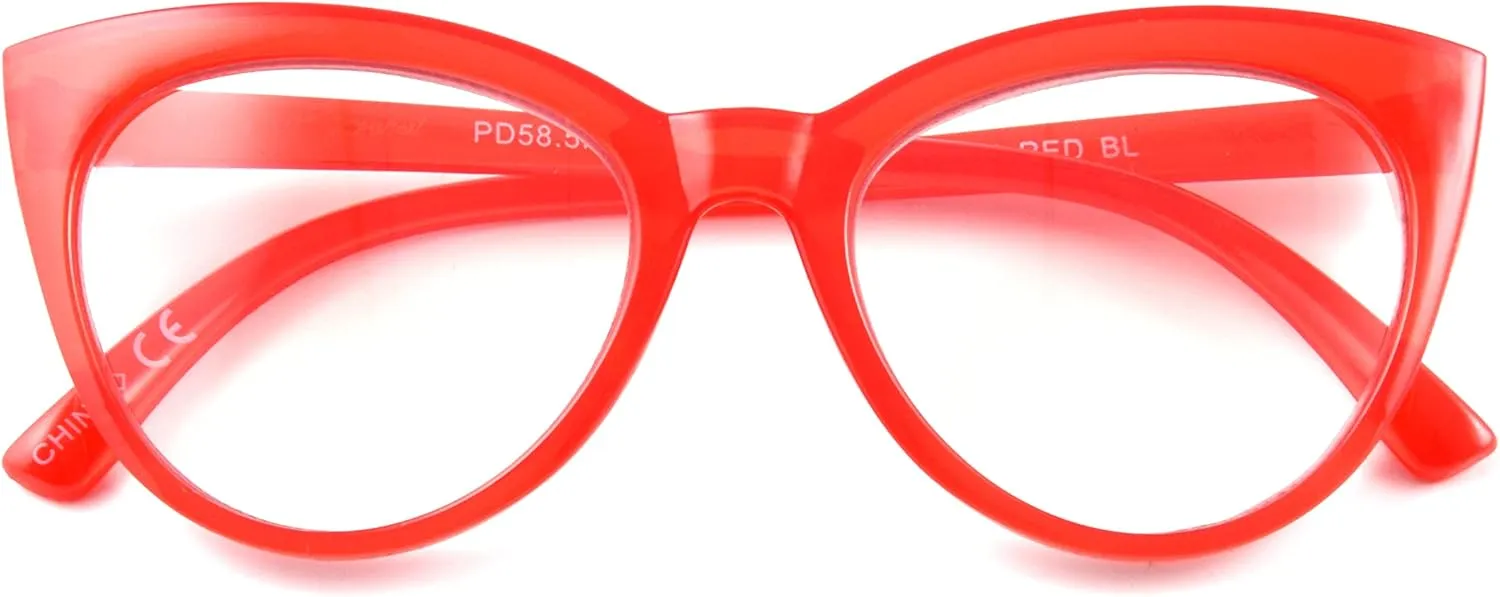 Betsey Johnson womens Rhett Blue Light Glasses Reading Glasses, Shiny Red, 62mm US