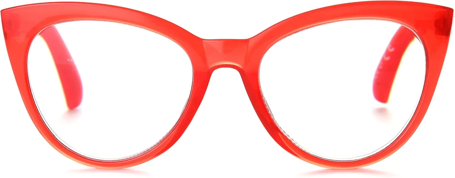 Betsey Johnson womens Rhett Blue Light Glasses Reading Glasses, Shiny Red, 62mm US