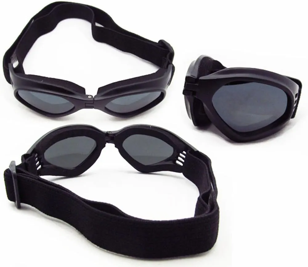 Bikershades Kids Safety Sunglass Goggles Foldable Boys Girls 3 to 8 Years Old Motorcycle Motor-Cross Extreme Sports Skiing