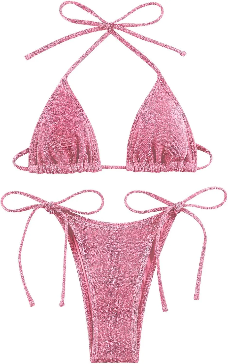 Bikini Sets Women Thongs Cheeky Two Piece Swimsuit Sexy Swimwear Triangle Cute Bathing Suit String
