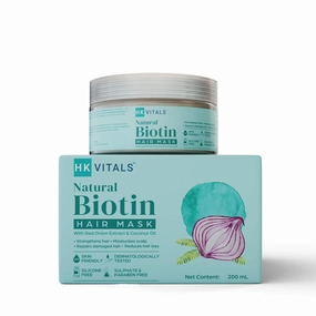 Biotin Hair Mask with Red Onion Extract & Coconut Oil, Hair Spa Cream for Women & Men, Strengthens Hair, Moisturizes Scalp, & Reduces Hair Loss, All Hair Types, 200 ml