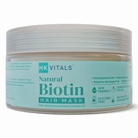 Biotin Hair Mask with Red Onion Extract & Coconut Oil, Strengthens Hair, Moisturizes Scalp, Repairs Damaged Hair, & Reduces Hair Loss, All Hair Types, 200 ml, 6.76