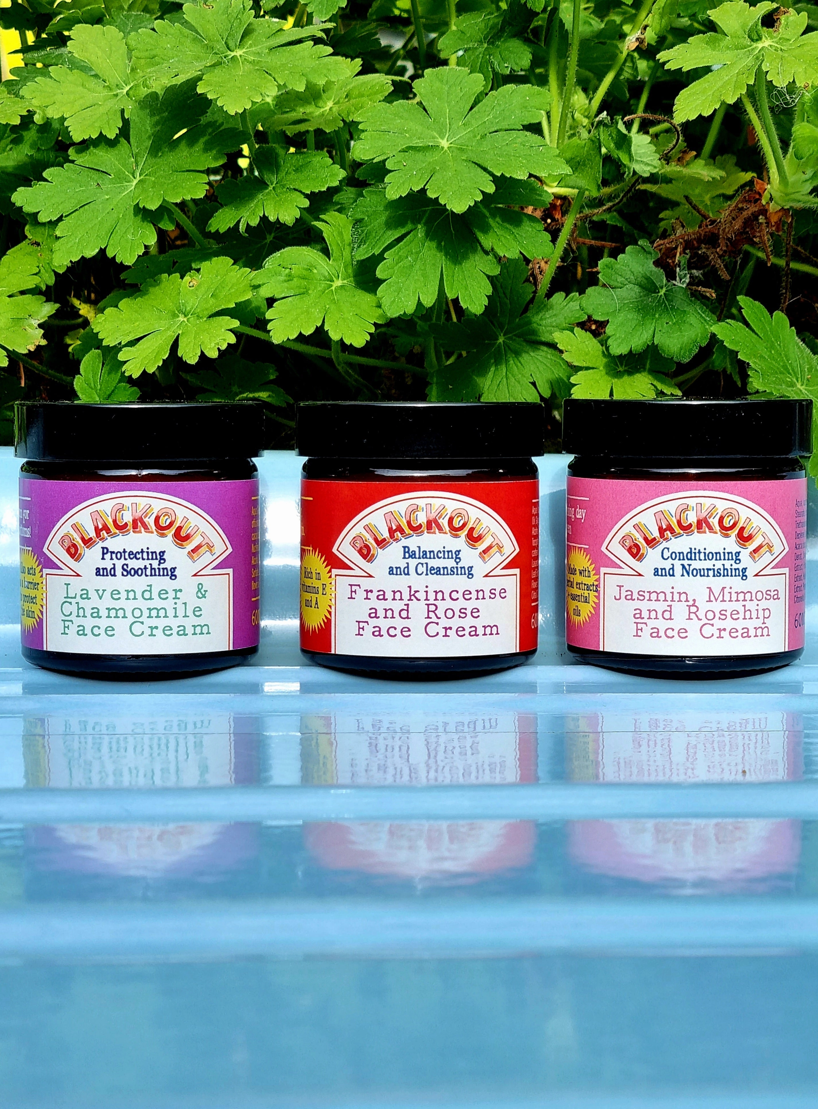 Blackout creams made with essential oils