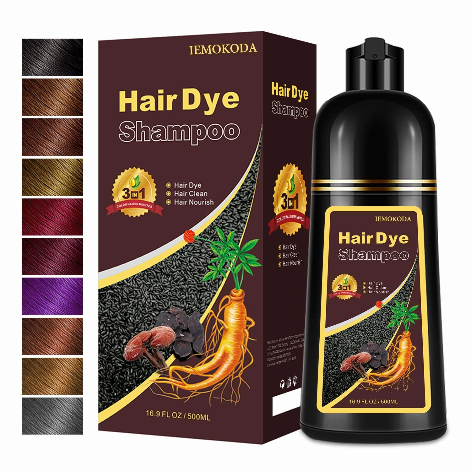 Blonde Brown Hair Dye, Hair Dye Shampoo for Women & Men, Color Shampoo Hair Dye, Shampoo Para Pintar El Cabello 16.9 Fl Oz, Safe and Natural Champu Para Canas (Blonde Brown)