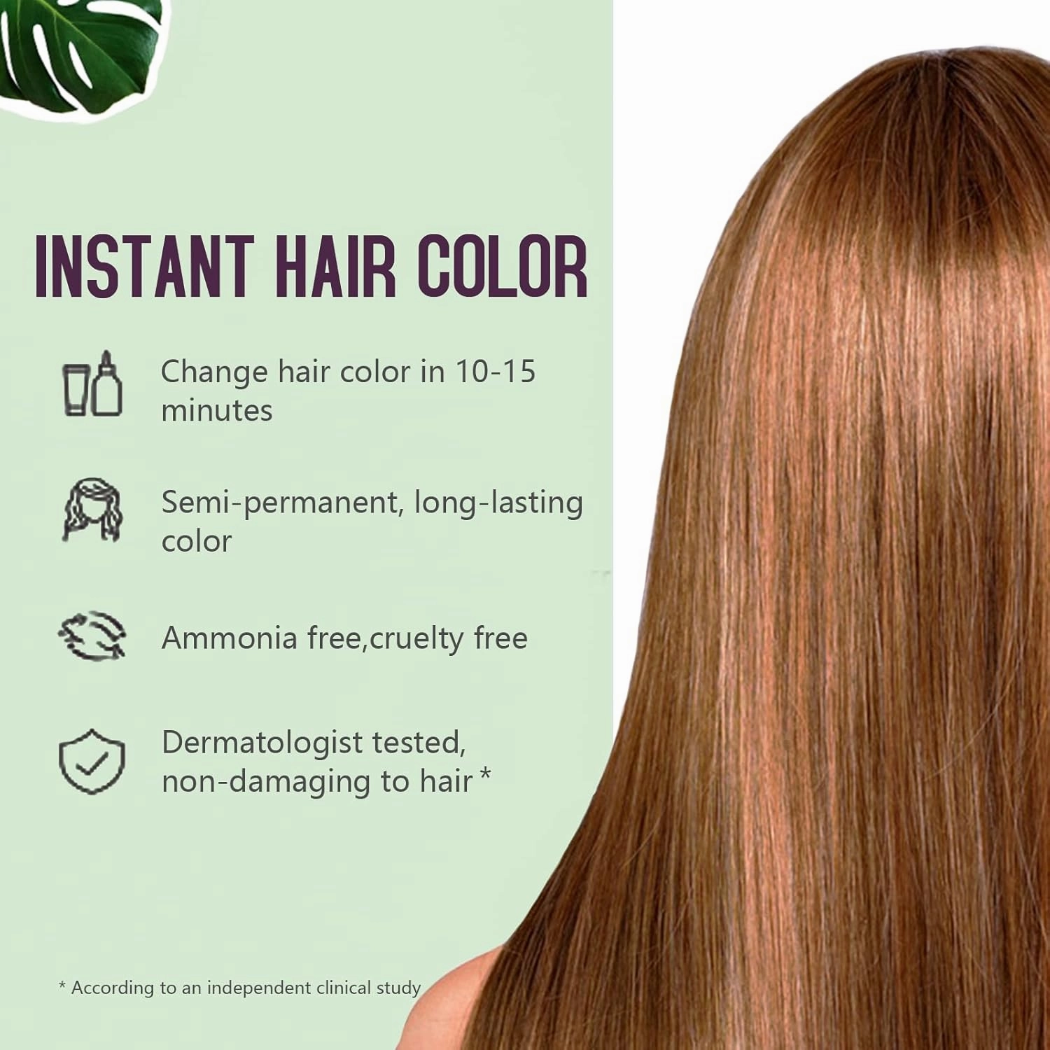 Blonde Brown Hair Dye Shampoo, Instant Long Lasting Hair Color Shampoo, Shampoo Para Pintar el Cabello