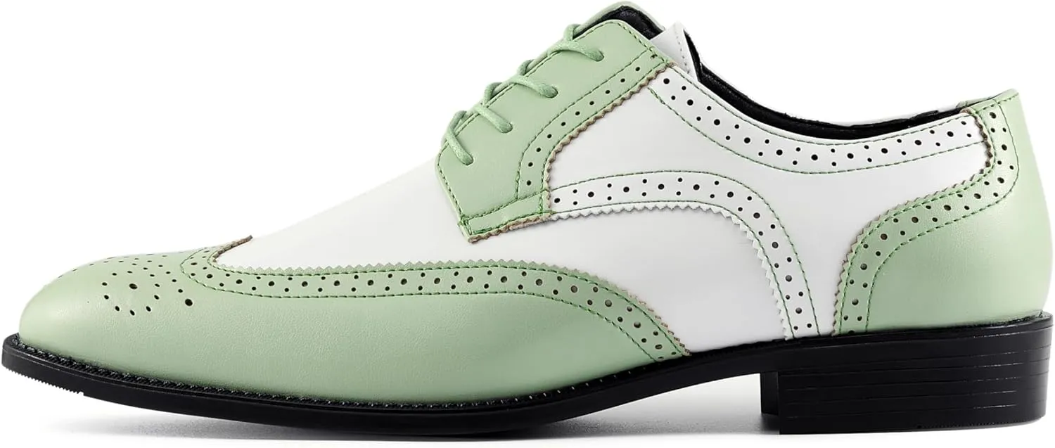 Bolano Elwyn, Men's Dress Shoes - Oxford & Wingtip - Spectator Two-Tone, Lace Up, Brogue Formal Shoes