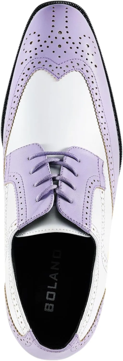 Bolano Elwyn, Men's Dress Shoes - Oxford & Wingtip - Spectator Two-Tone, Lace Up, Brogue Formal Shoes