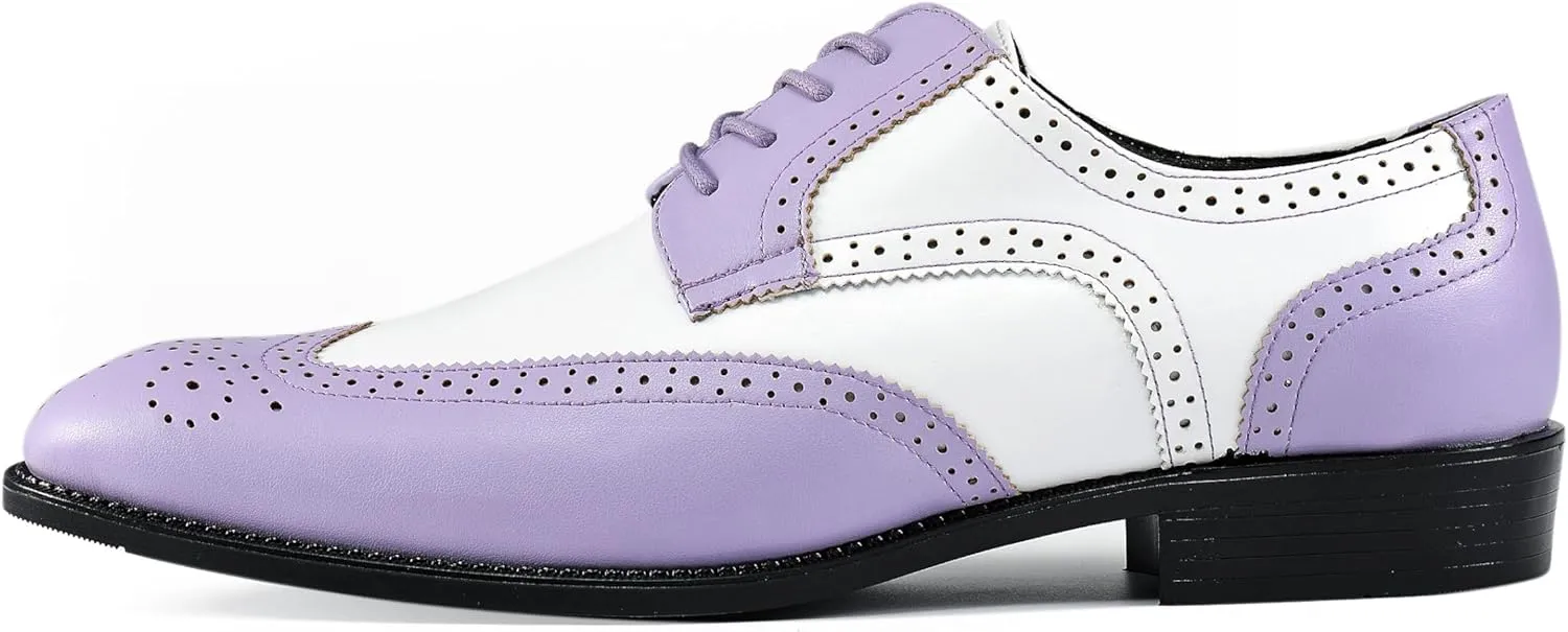 Bolano Elwyn, Men's Dress Shoes - Oxford & Wingtip - Spectator Two-Tone, Lace Up, Brogue Formal Shoes