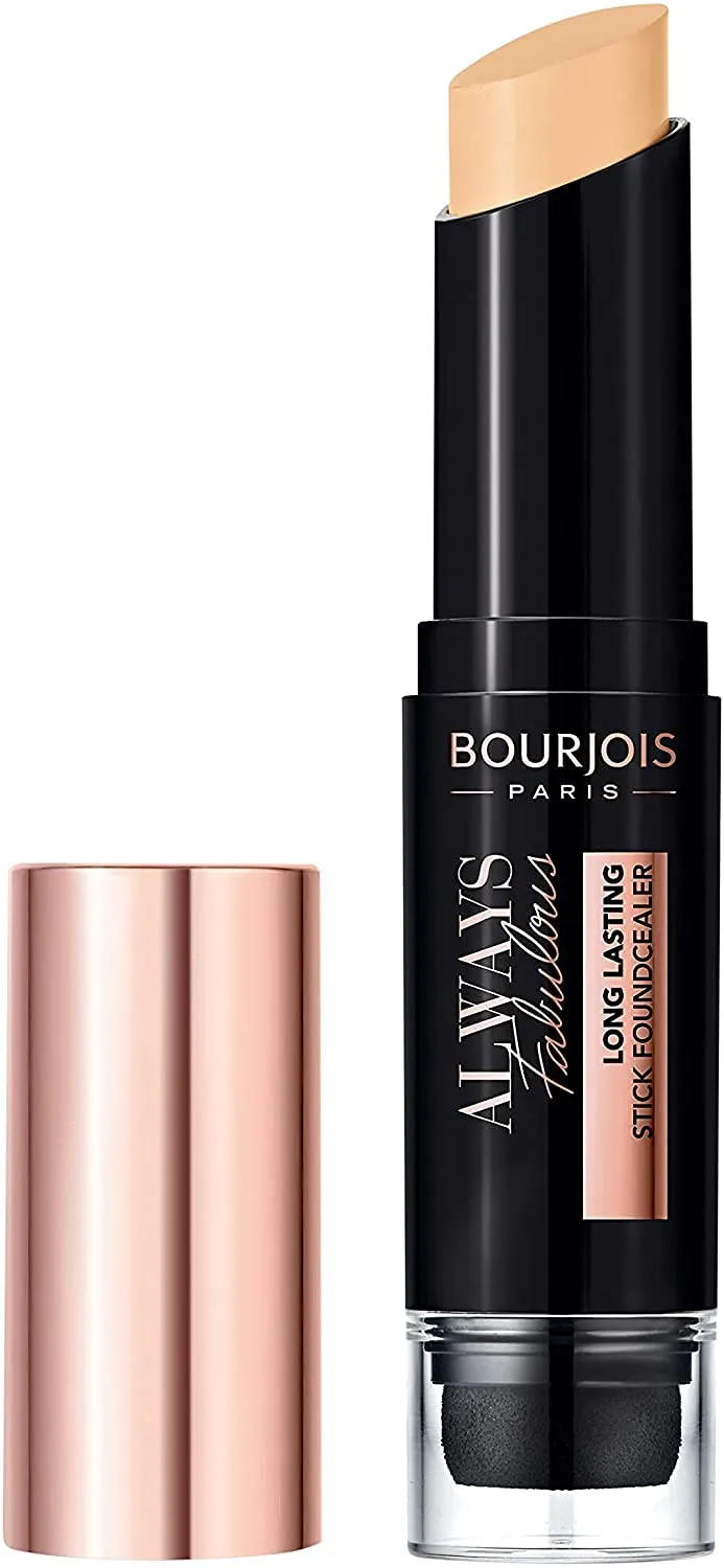 Bourjois Always Fabulous 24 Hour 2-in-1 Foundation and Concealer Stick with Blender, 110 Light Vanilla