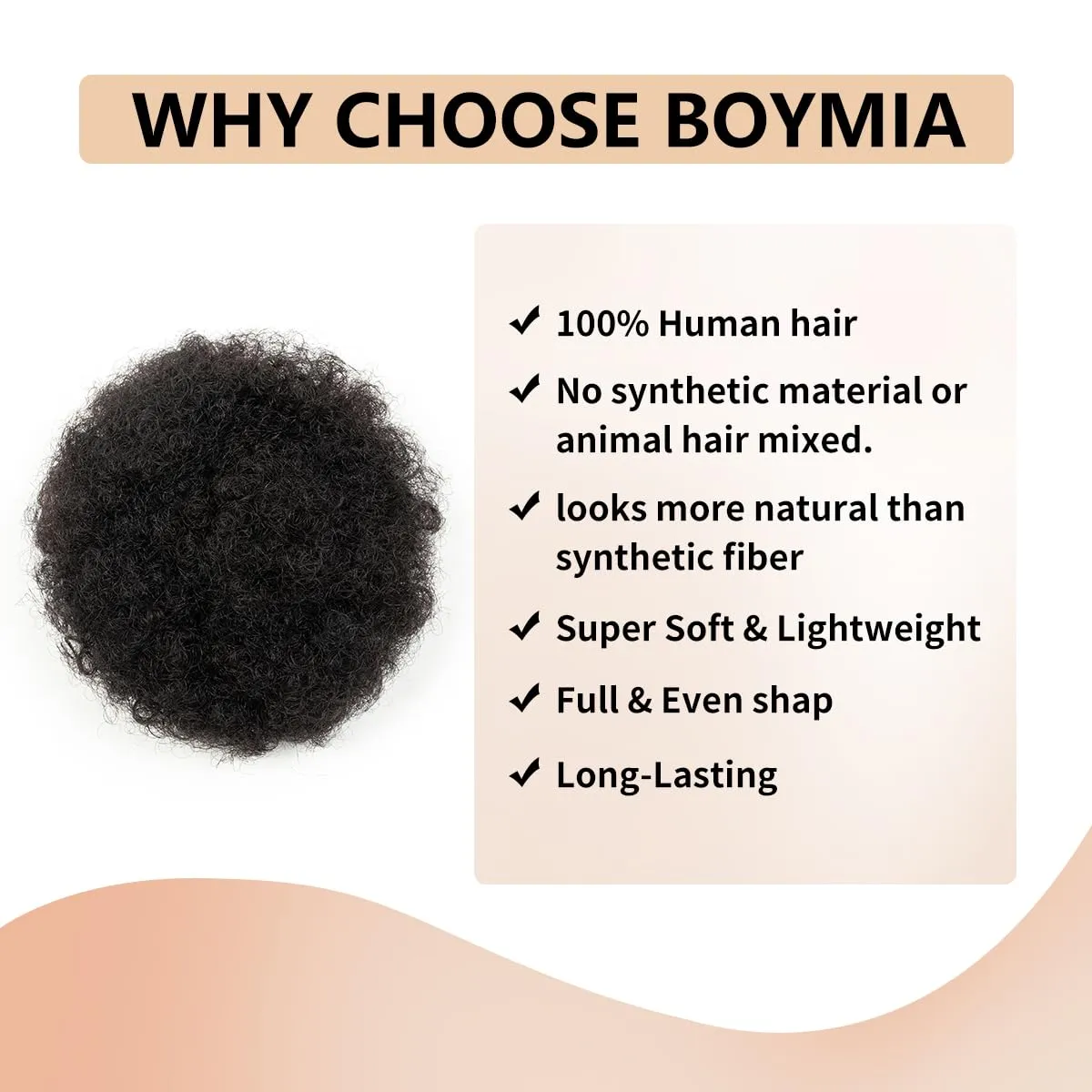 Boymia Afro Puff Drawstring Ponytail Human Hair 6 Inch #30 Copper Red Curly Drawstring Ponytail For Women 100% Remy Human Hair Delicate and Cute Loose Kinky Curls Hairpiece Kinky Curly Clip In