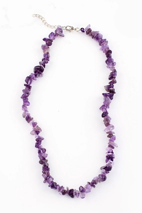Brazilian Tumbled Amethyst Crystal Necklace