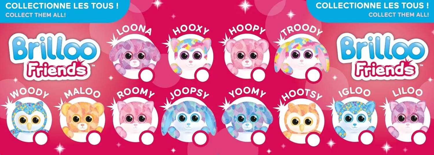 Brilloo Friends 13cm - Dog Pink/Purple - Loona