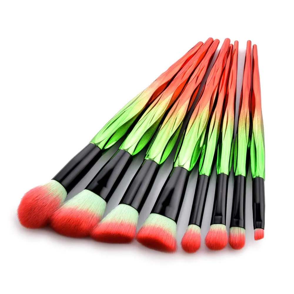 Brush Makeup Eyeshadow 8Pcs Powder Lip Tool Brushes Set Foundation Eyeliner Brush Makeup Finishing Spray