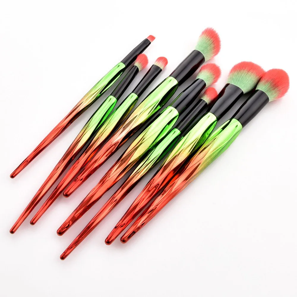 Brush Makeup Eyeshadow 8Pcs Powder Lip Tool Brushes Set Foundation Eyeliner Brush Makeup Finishing Spray