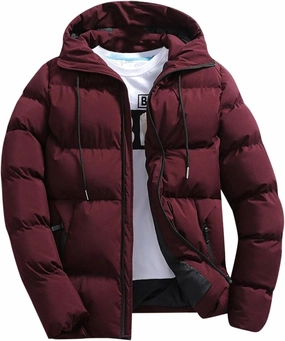 Bubble Coat With Hood Lightweight Packable Long Sleeve Zip Puffer Jacket Winter Warm Padded Down Jacket Outwear
