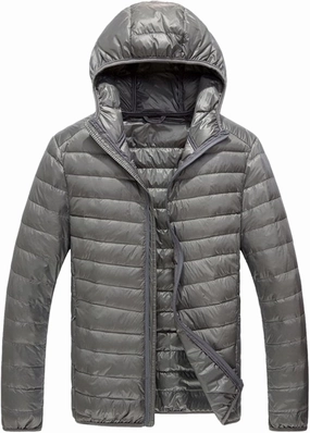 Bubble Jacket For Men With Hood Light Padded Packable Puffer Jacket Hooded Zip Up Lightweight Quilted Down Coat