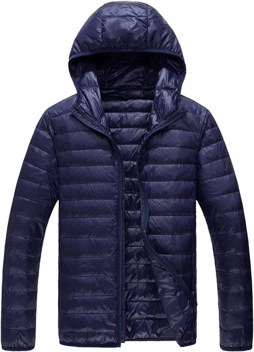 Bubble Jacket For Men With Hood Light Padded Packable Puffer Jacket Hooded Zip Up Lightweight Quilted Down Coat