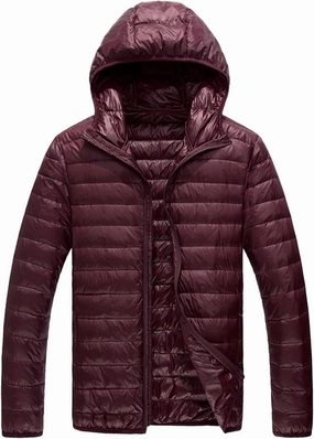 Bubble Jacket For Men With Hood Light Padded Packable Puffer Jacket Hooded Zip Up Lightweight Quilted Down Coat