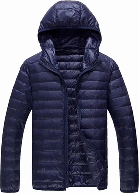 Bubble Jacket For Men With Hood Light Padded Packable Puffer Jacket Hooded Zip Up Lightweight Quilted Down Coat