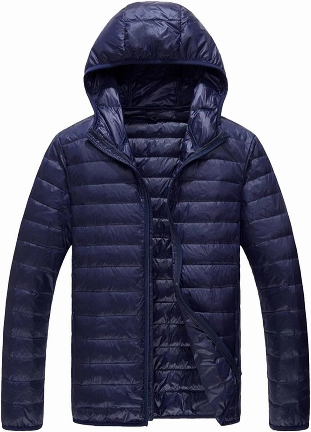 Bubble Jacket For Men With Hood Light Padded Packable Puffer Jacket Hooded Zip Up Lightweight Quilted Down Coat