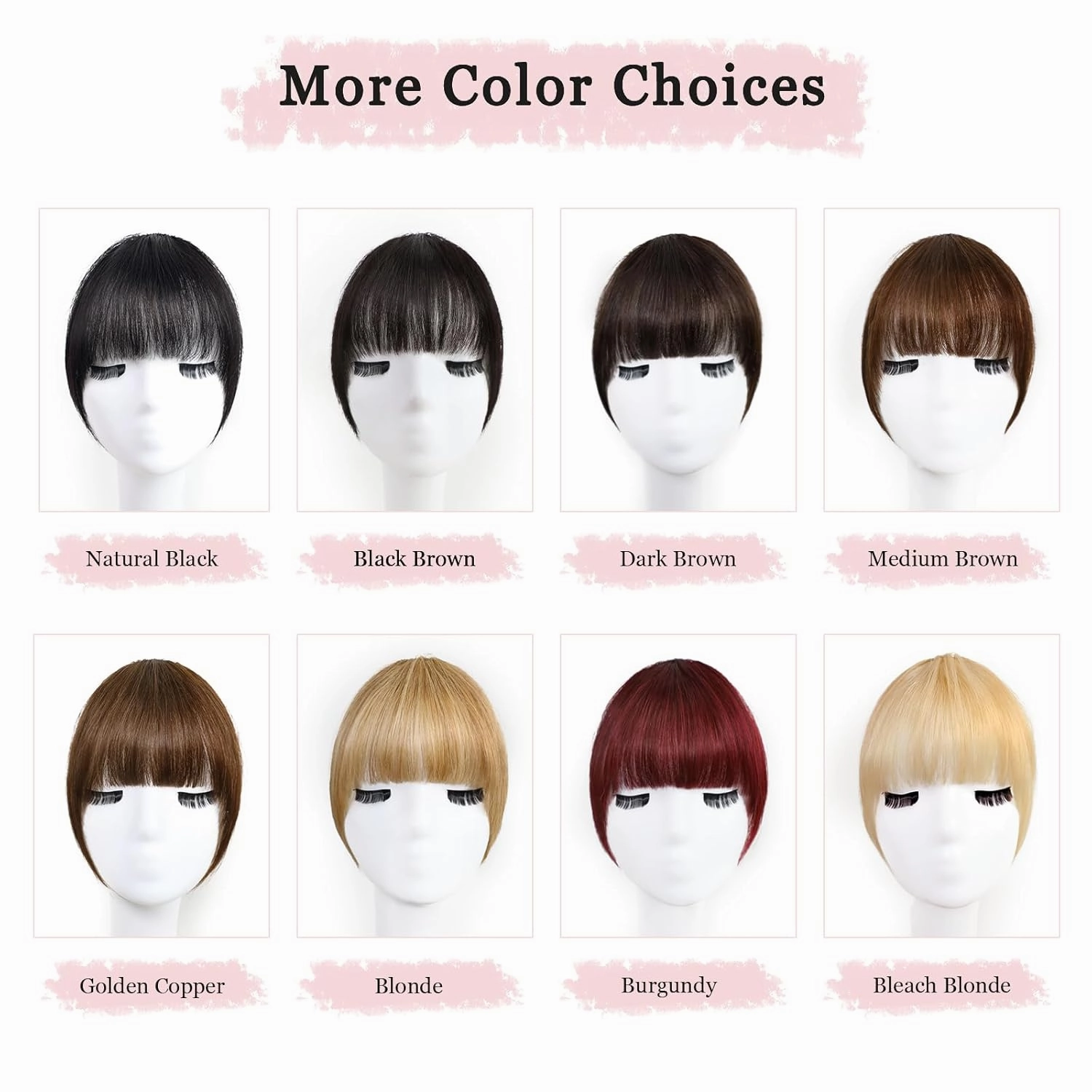 Burgundy Clip in Bangs 100% Real Human Hair Extensions Faux Fringe Curtain Air Clips on Wispy Bang with Temples Fake Natural Fluffy Light-weight Hairpieces for Women Girls Party Daily Use