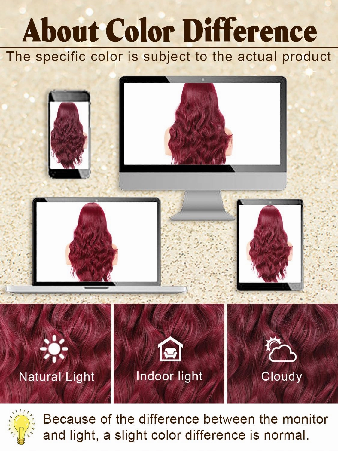 Burgundy Wig 26 Inch Long Wavy Wine Red Wigs for Women Curly Wavy Wig Natural Looking Middle Part with Small Lace Synthetic Heat Resistant Fiber Wig for Daily Party Use
