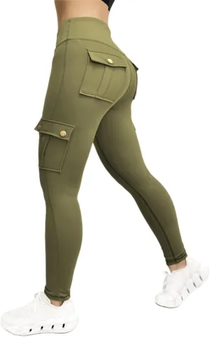 Butt Lifting Leggings for Women 2024 Fashion Flare Cargo Gym Workout Leggings High Waist Seamless Yoga Baggy Pants