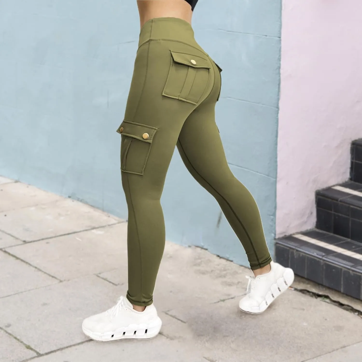 Butt Lifting Leggings for Women 2024 Fashion Flare Cargo Gym Workout Leggings High Waist Seamless Yoga Baggy Pants