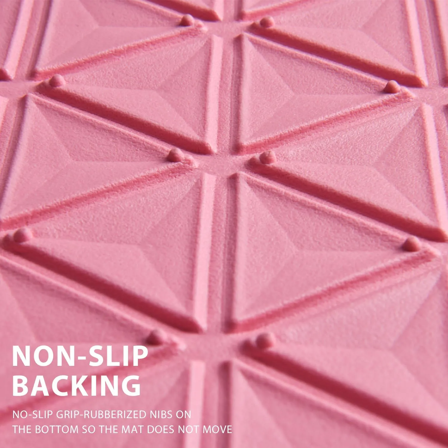 CAR PASS Bling Car Mats Diamond Rubber Floor Mats Full Set Anti-Slip 3D Rhombus Waterproof Trim to Fit Liner Universal Glitter Crystal Sparkly Shining Rhinestone Girl Women SUV Sedan Van, Pink Rubber