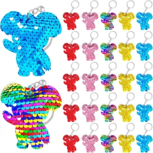 CiciBear 25 Pack Koala Sequin Keychains for Koala Party Favors, Kids and Adults Birthday Gift, Baby Shower, Party, 5 Colors