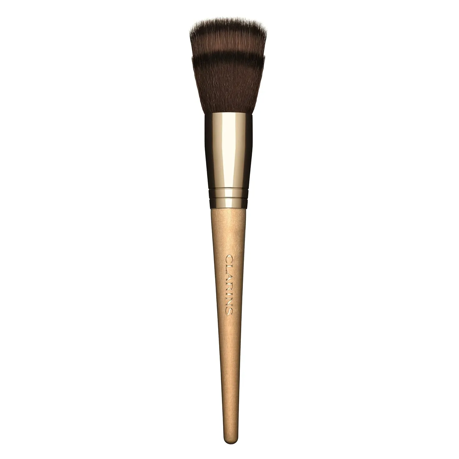 Clarins Multi-Use Foundation Brush | Multi-Purpose Flared Brush | Blends Liquid, Cream and Powder Formulas With Sheer, Flawless, and Natural-Looking Results | Ultra-Soft Synthetic Fibers