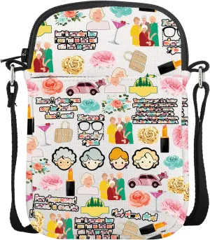 CMNIM Golden Characters Crossbody Bag Golden TV Series Quotes Inspired Crossbody Purse BFF Friendship Strap Shoulder Bag