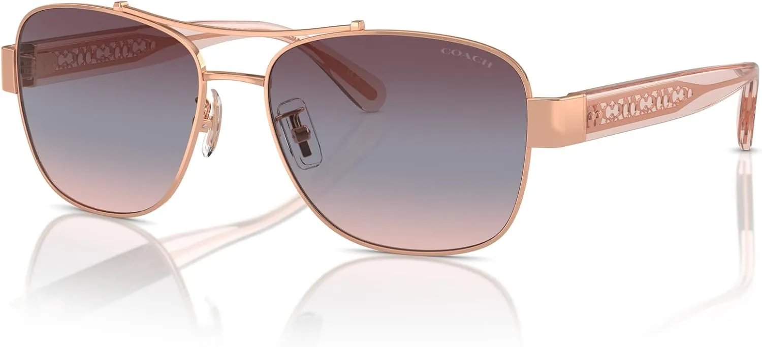 COACH Women's Hc7161 Aviator Sunglasses